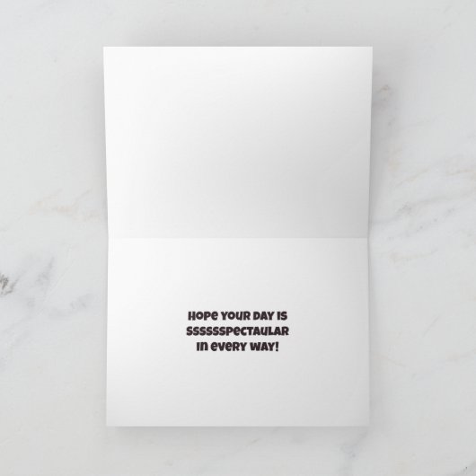 Ball Python Snake, Brown und Tan Personalisiert Karte (Innenseite)