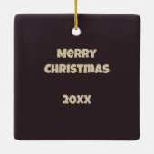 Ball Python Snake, Brown und Tan Personalisiert Keramikornament (Rückseite)