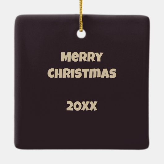 Ball Python Snake, Brown und Tan Personalisiert Keramikornament (Rückseite)