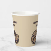 Ball Python Snake, Brown und Tan Personalisiert Pappbecher (Links)