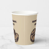 Ball Python Snake, Brown und Tan Personalisiert Pappbecher (Rechts)