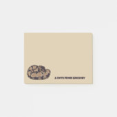 Ball Python Snake, Brown und Tan Personalisiert Post-it Klebezettel (Vorderseite)