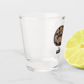 Ball Python Snake, Brown und Tan Personalisiert Schnapsglas (Links)