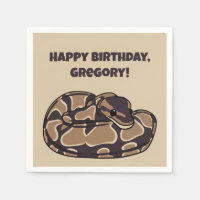 Ball Python Snake, Brown und Tan Personalisiert
