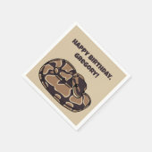 Ball Python Snake, Brown und Tan Personalisiert Serviette (Ecke)