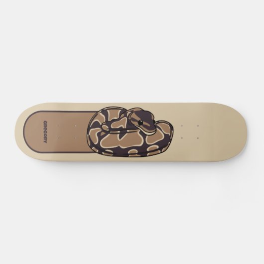 Ball Python Snake, Brown und Tan Personalisiert Skateboard (Horizontal)