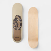 Ball Python Snake, Brown und Tan Personalisiert Skateboard (Vorderseite)