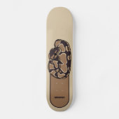 Ball Python Snake, Brown und Tan Personalisiert Skateboard (Vorderseite)