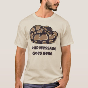 Ball Python Snake, Brown und Tan Personalisiert T-Shirt