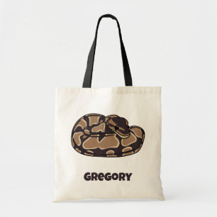 Ball Python Snake, Brown und Tan Personalisiert Tragetasche