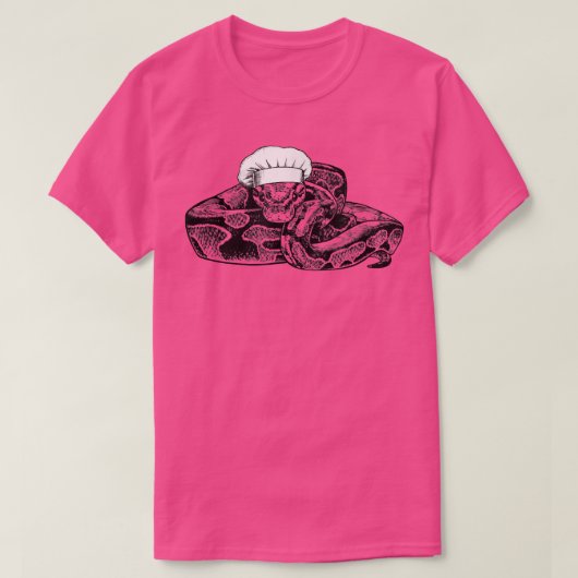 Ball Python Snake Cook Koch Funny Cooking T-Shirt (Design vorne)