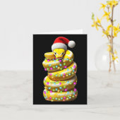 Ball Python Snake WeihnachtsHat Xmas Karte (Gelbe Blume)