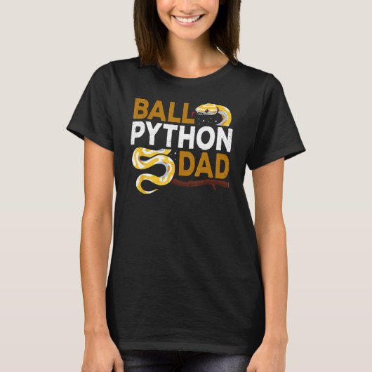 Ball Python Vater Snake Vater Lover Herpetology T-Shirt (Vorderseite)