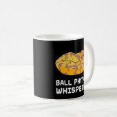 Ball Python Whisperer Snake Reptile Herpetologe Kaffeetasse (VorderseiteRechts)