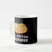 Ball Python Whisperer Snake Reptile Herpetologe Kaffeetasse (Vorderseite Links)