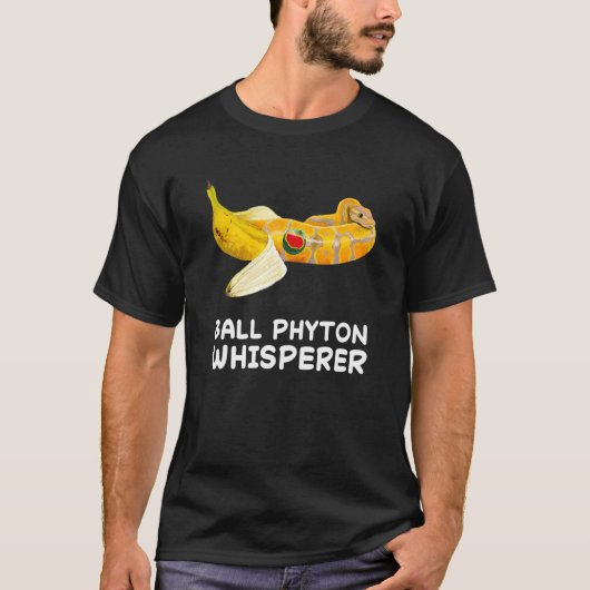 Ball Python Whisperer Snake Reptile Herpetologe T-Shirt (Vorderseite)