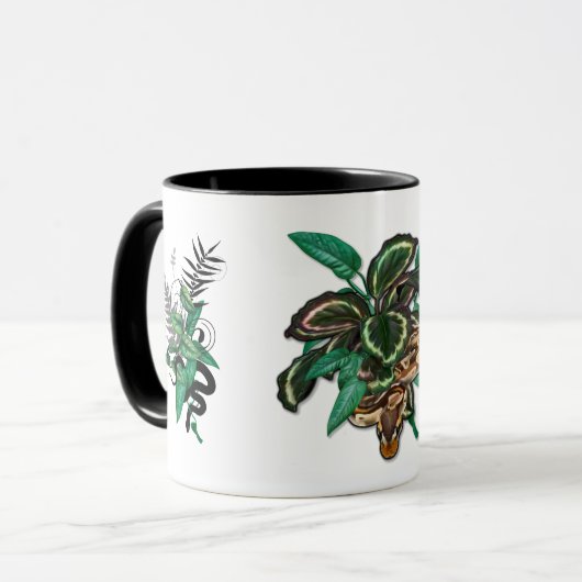 Ball Python Zwei-Tone-Fauna-Tasse Tasse (Vorderseite Links)