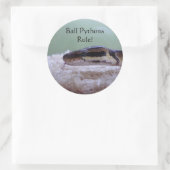 Ball Pythons Regel! Runder Aufkleber (Tasche)