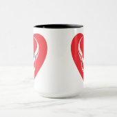 Ball-Pythonschlange-Herz-kombinierte Tasse (Zentrum)