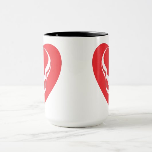 Ball-Pythonschlange-Herz-kombinierte Tasse (Zentrum)