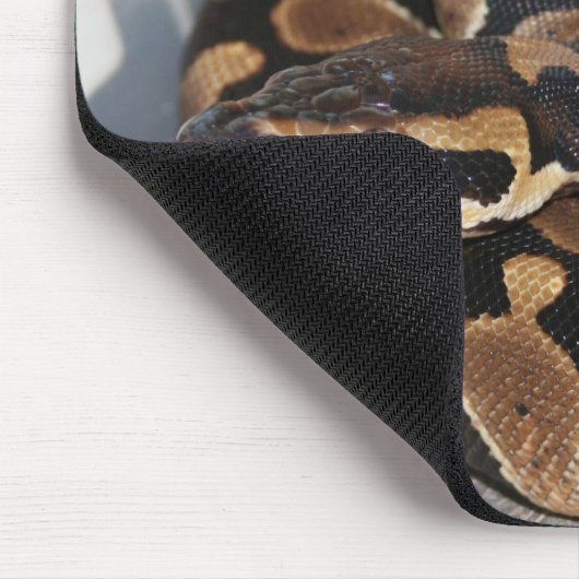 Ball-Pythonschlange interessiert an Maus Mousepad (Ecke)