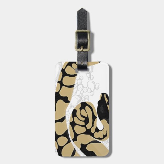 Ball-Pythonschlange-Schlange Gepäckanhänger (Vorderseite vertikal)