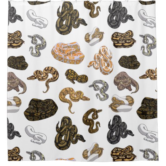 Ball-Pythonschlange-Schlange verwandeln Muster Duschvorhang (Vorderseite)