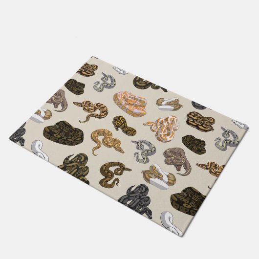 Ball-Pythonschlange-Schlange verwandeln Muster Fußmatte (Schrägansicht)