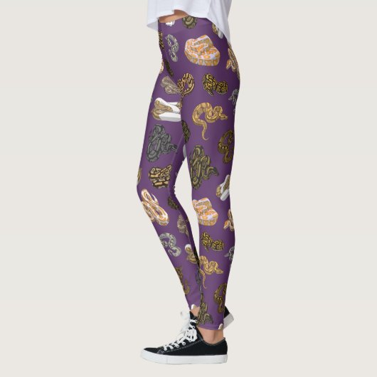 Ball-Pythonschlange-Schlange verwandeln Muster Leggings (Links)