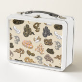 Ball-Pythonschlange-Schlange verwandeln Muster Metall Brotdose (Vorderseite)