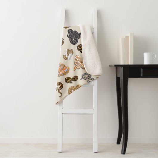 Ball-Pythonschlange-Schlange verwandeln Muster Sherpadecke (Beispiel)