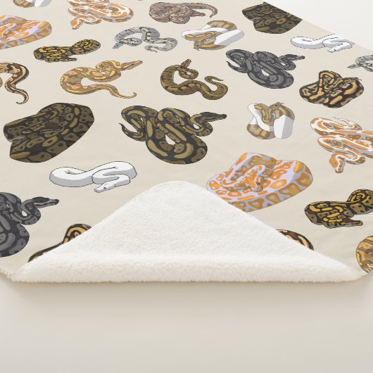 Ball-Pythonschlange-Schlange verwandeln Muster Sherpadecke (3/4)