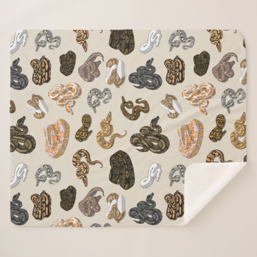 Ball-Pythonschlange-Schlange verwandeln Muster Sherpadecke (Vorderseite (Horizontal))