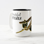 Ball-Pythonschlange-Schlangen-Tassen-gefährliche Zweifarbige Tasse (Vorderseite Links)