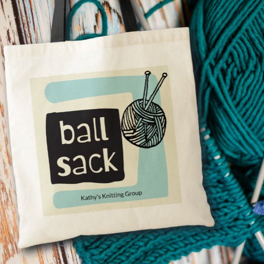 Ball Sack Knitting Lovers Group Tragetasche