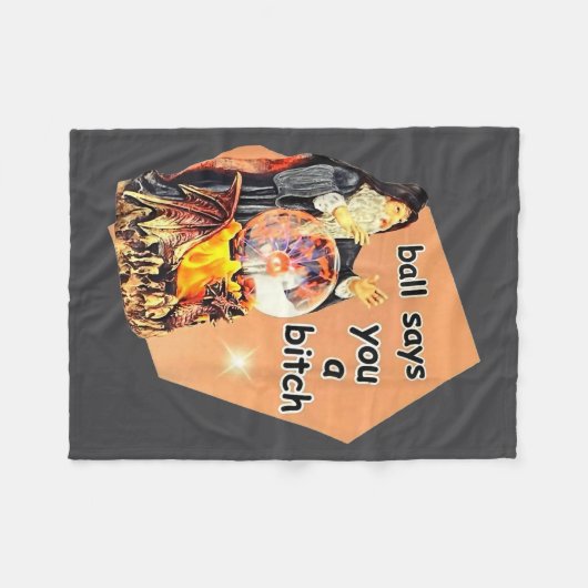 Ball Says You A Btch Meme Fleecedecke (Vorderseite (Horizontal))