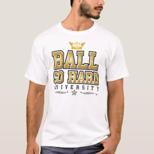 Ball-so stark Schwarzes u. Gold T-Shirt