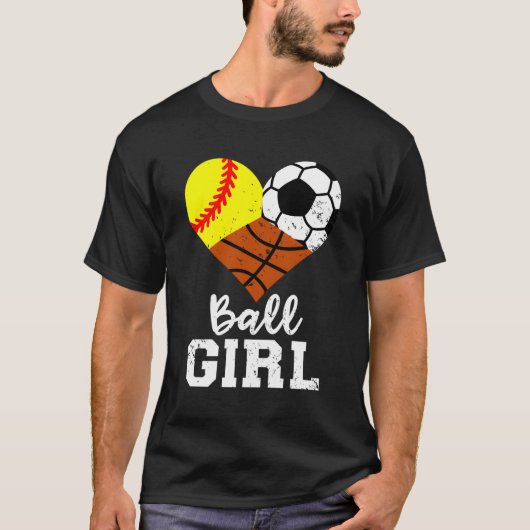 Ball Softball Soccer Basketball T-Shirt (Vorderseite)