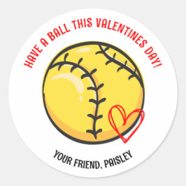Ball Softball Valentinstag Sticker haben