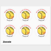 Ball Softball Valentinstag Sticker haben (Blatt)