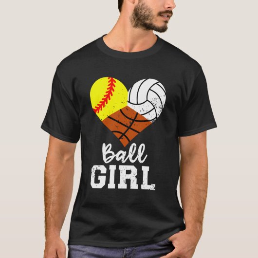 Ball Softball Volleyball Basketball T-Shirt (Vorderseite)