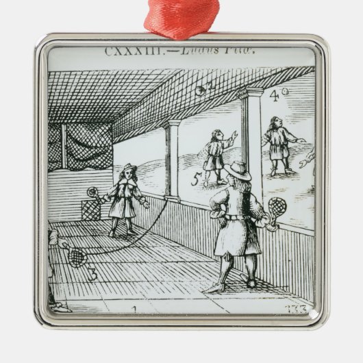 Ball-Spiel Silbernes Ornament (Vorne)