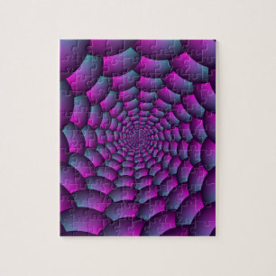 Ball Spiral in Rosa Blau und Lila Puzzle