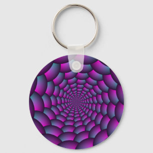 Ball Spiral in Rosa Blau und Lila Schlüsselanhänger