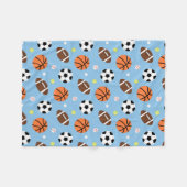 Ball-Sport - themenorientiertes Muster für Jungen Fleecedecke (Vorderseite (Horizontal))