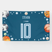 Ball Sports Kindergeburtstag Banner (Horizontal)