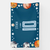 Ball Sports Kindergeburtstag Banner (Vertikal)