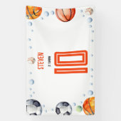 Ball Sports Kindergeburtstag Banner (Vertikal)