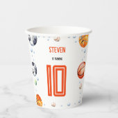 Ball Sports Kindergeburtstag Pappbecher (Vorderseite)