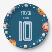 Ball Sports Kindergeburtstag Pappteller (Vorderseite)